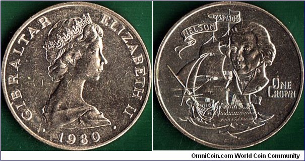 Gibraltar 1980 1 Crown.

175th. Anniversary - Death of Lord Nelson.