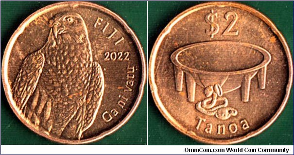 Fiji 2022 2 Dollars.