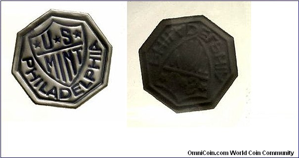 Philadelphia mint token.