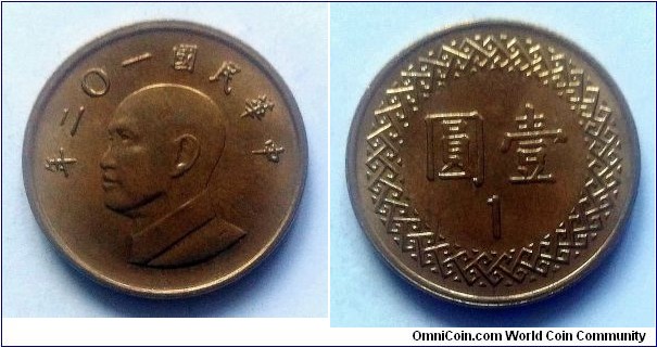 Taiwan 1 yuan. 2013
