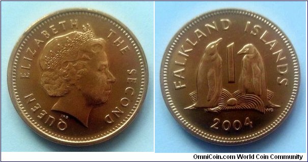 Falkland Islands 1 penny. 2004