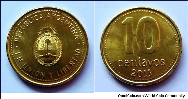 Argentina 10 centavos. 2011