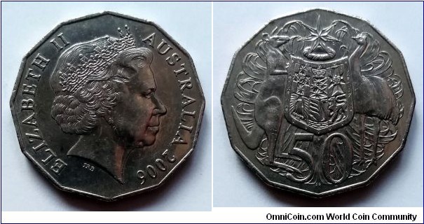 Australia 50 cents. 2006