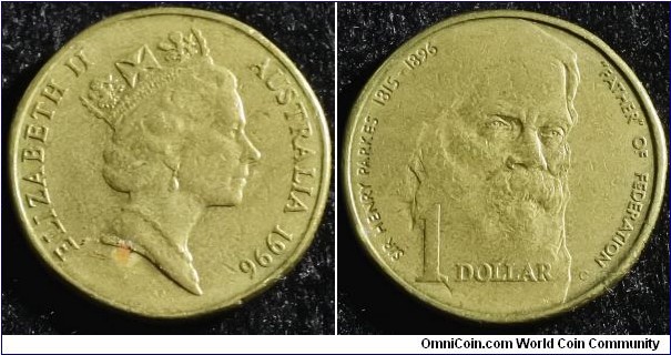 Australia 1996 1 dollar commemorating Father of Federation. This has the mintmark C which is a NCLT that circulated! Weight: 8.95g