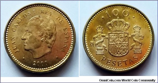 Spain 100 pesetas. 2000