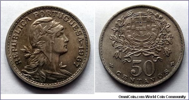 Portugal 50 centavos. 1967