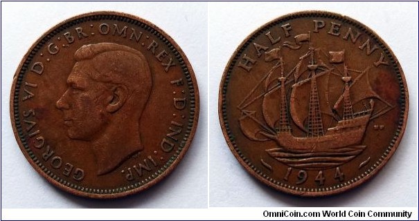 1944 Half penny.