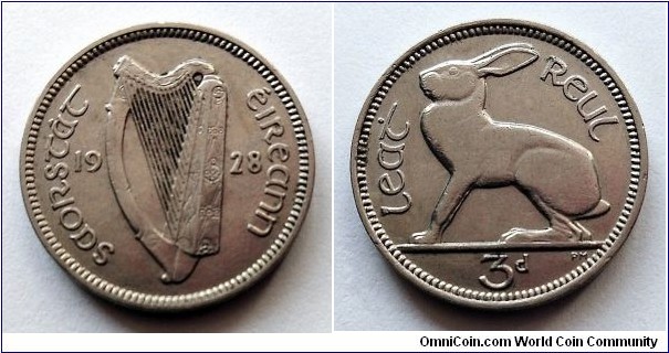 Ireland 3 pence. 1928