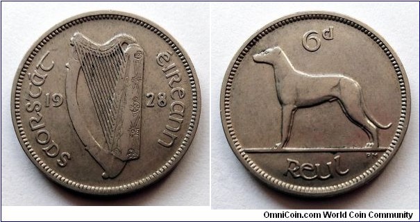Ireland 6 pence. 1928