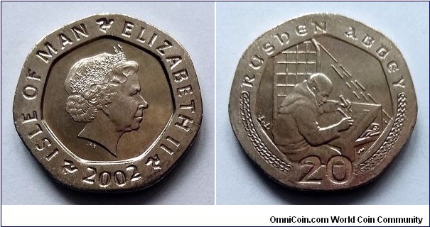 Isle of Man 20 pence. 2002 (AA)