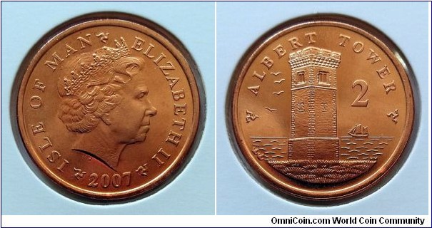 Isle of Man 2 pence. 2007 (AA)