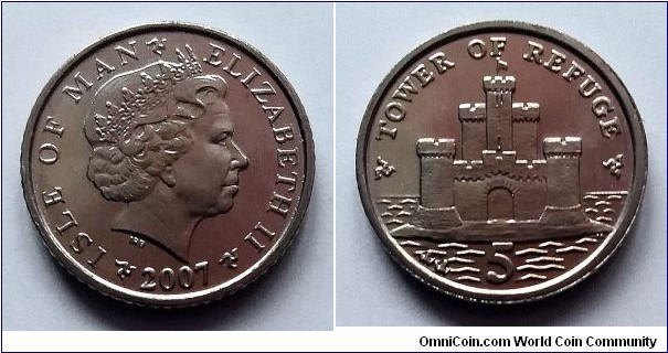 Isle of Man 5 pence. 2007 (AA)