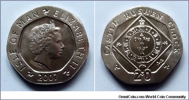Isle of Man 20 pence. 2007 (AA)