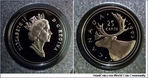 Canada 25 cents. 1993, Proof.
