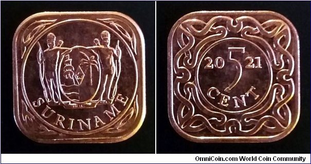 Suriname 5 cents. 2021