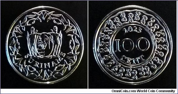 Suriname 100 cents. 2023