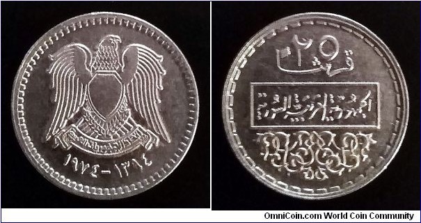 Syria 25 piastres. 1974