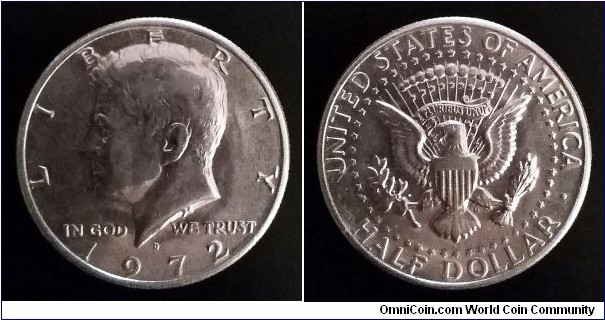 1972 D Kennedy half dollar.