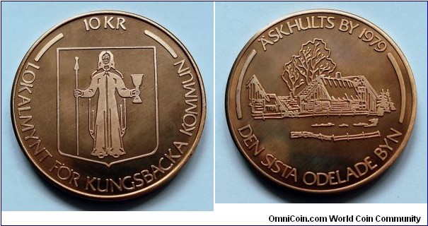Local coin for Kungsbacka municipality - 10 kronor.