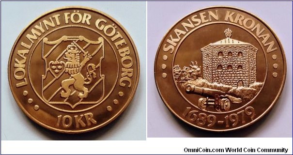Local coin for Göteborg - 10 kronor. Mintage: 20.000 pcs.