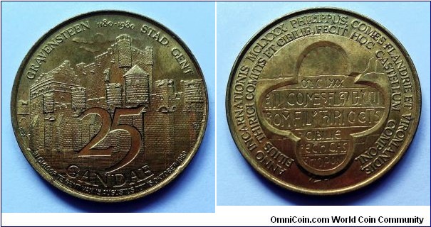 Local coin for the city of Ghent - 25 gandae.