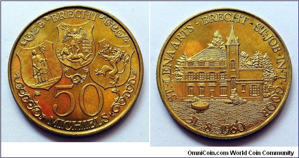 Local coin for the municipality of Brecht - 50 michiels.