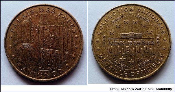 Monnaie de Paris Tourist Token - Avignon Palais des Papes.