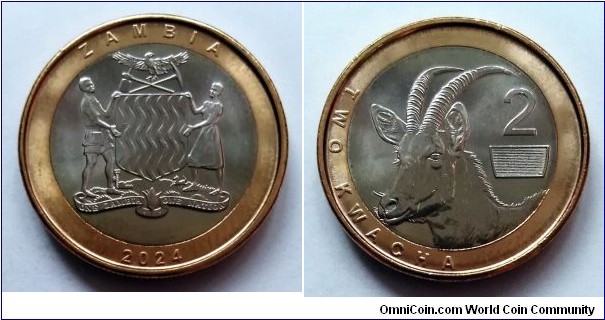 Zambia 2 kwacha. 2024