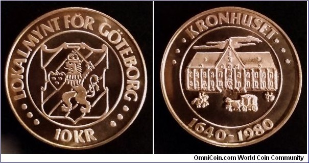 Local coin for Göteborg - 10 kronor.