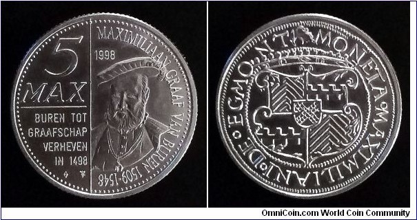 Dutch token 5 Max - Maximiliaan Graaf van Buren.
