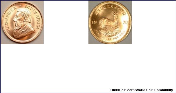 SA KRUGERRAND 1970 UNC