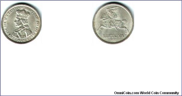 10 Litu. Great Duke Vytautas