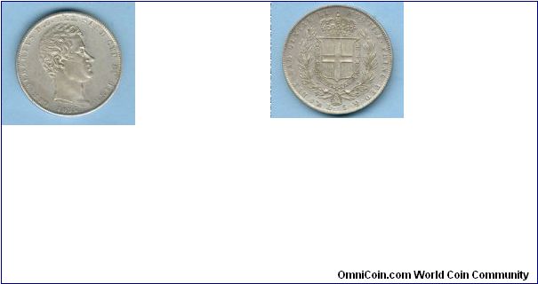 5 Lire Kingdom of Cerdenia