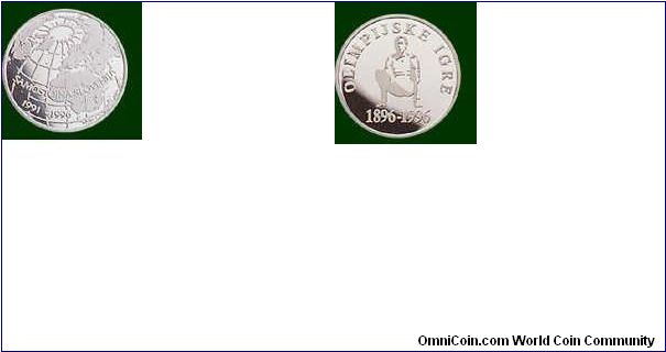 silver coin - 100th OF THE OLYMPIC GAMES OF MODERN TIMES