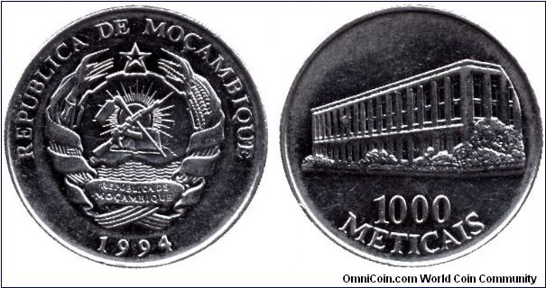 Mozambique, 1000 meticais, 1994.                                                                                                                                                                                                                                                                                                                                                                                                                                                                                    