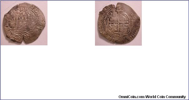 8 Reales cob (hammered coin) - struck in Potosi - 3 dates