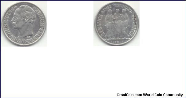 Danish West Indies 2 Francs (40 cents) - This one should be in the Caribbean
