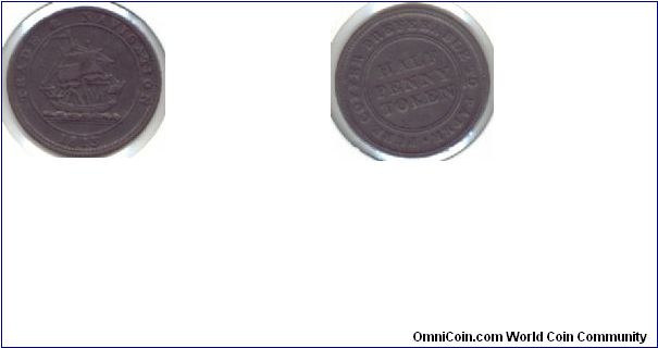 Half penny token - TRADE & NAVIGATION - 