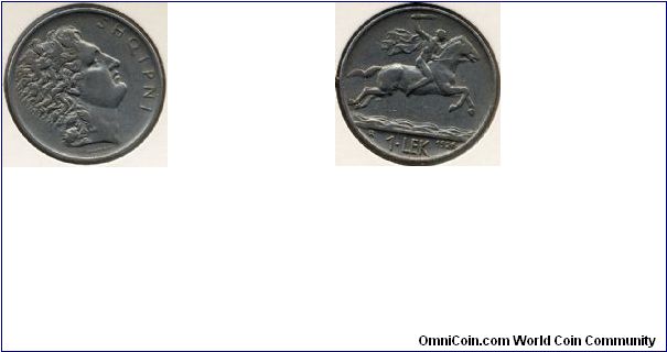 Albania 1 Lek copper-nickel