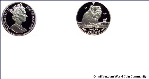 1995 Isle of Man 1oz Proof Silver Turkish.  pandausa.com