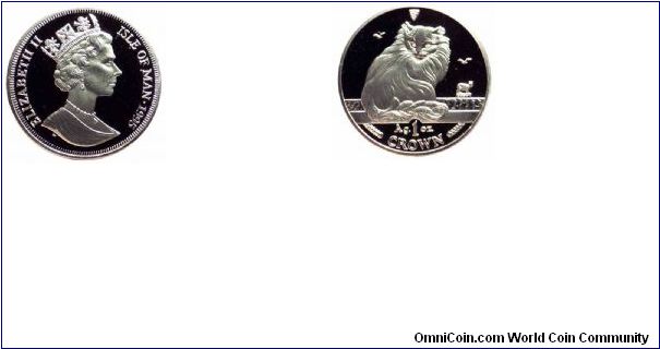 1995 Isle of Man 1oz Proof Silver Turkish.  pandausa.com