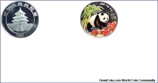 Colorized 1oz Proof Silver Panda Coin.  The worldwide mintage is 100000.  pandausa.com