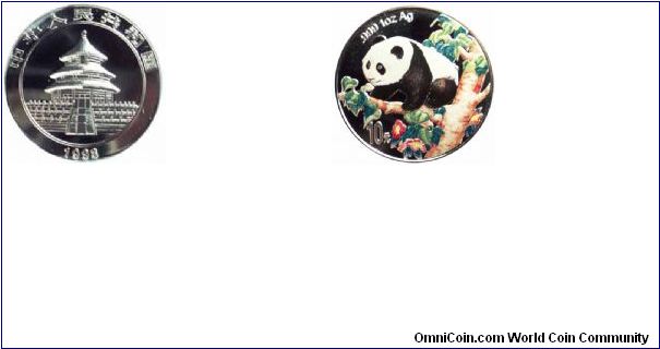 Colorized 1oz Proof Silver Panda Coin.  The worldwide mintage is 100000.  pandausa.com