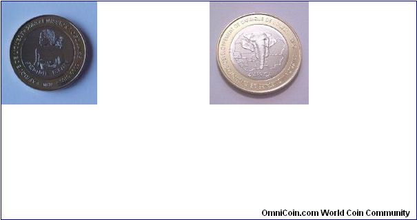 This is a VERY RARE Commemorative Bimetal Coin ! 6.000 CFA 2003 Mintage ONLY 1.200 pieces