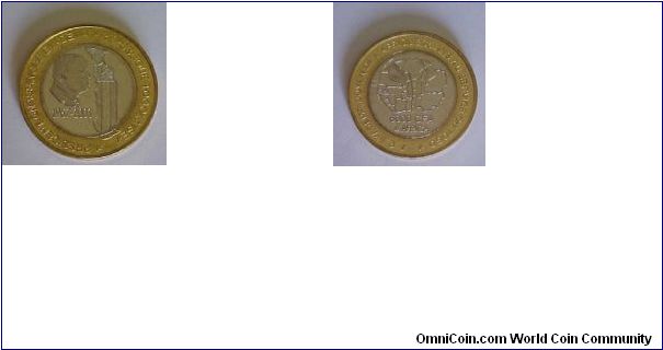 TOGO 6.000 CFA 2003  President Eyadema VERY RARE BIMETAL commemorative !  Only 500 coins issued !