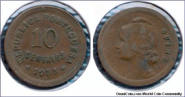 10 centavos Portuguese Guinea