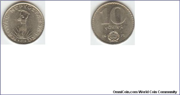 1971 Hungary 10 Forint