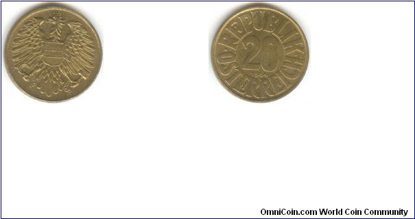 1954 Austria 20 Groschen