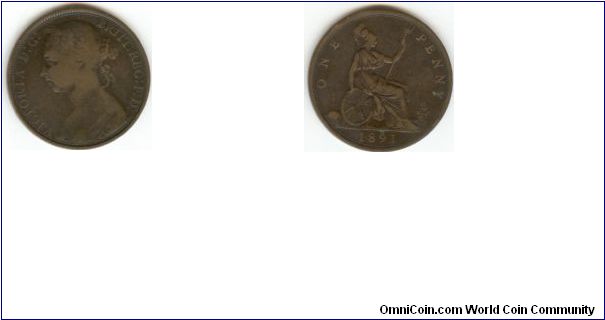 1891 United Kingdom One Penny