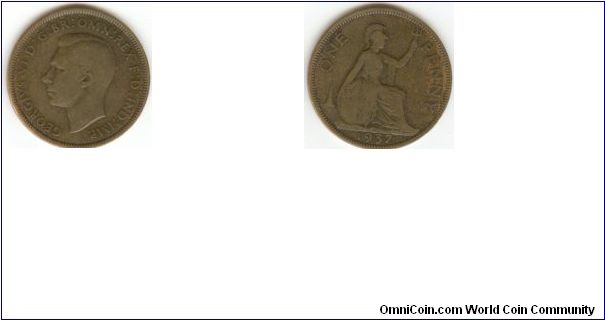 1937 United Kingdom One Penny